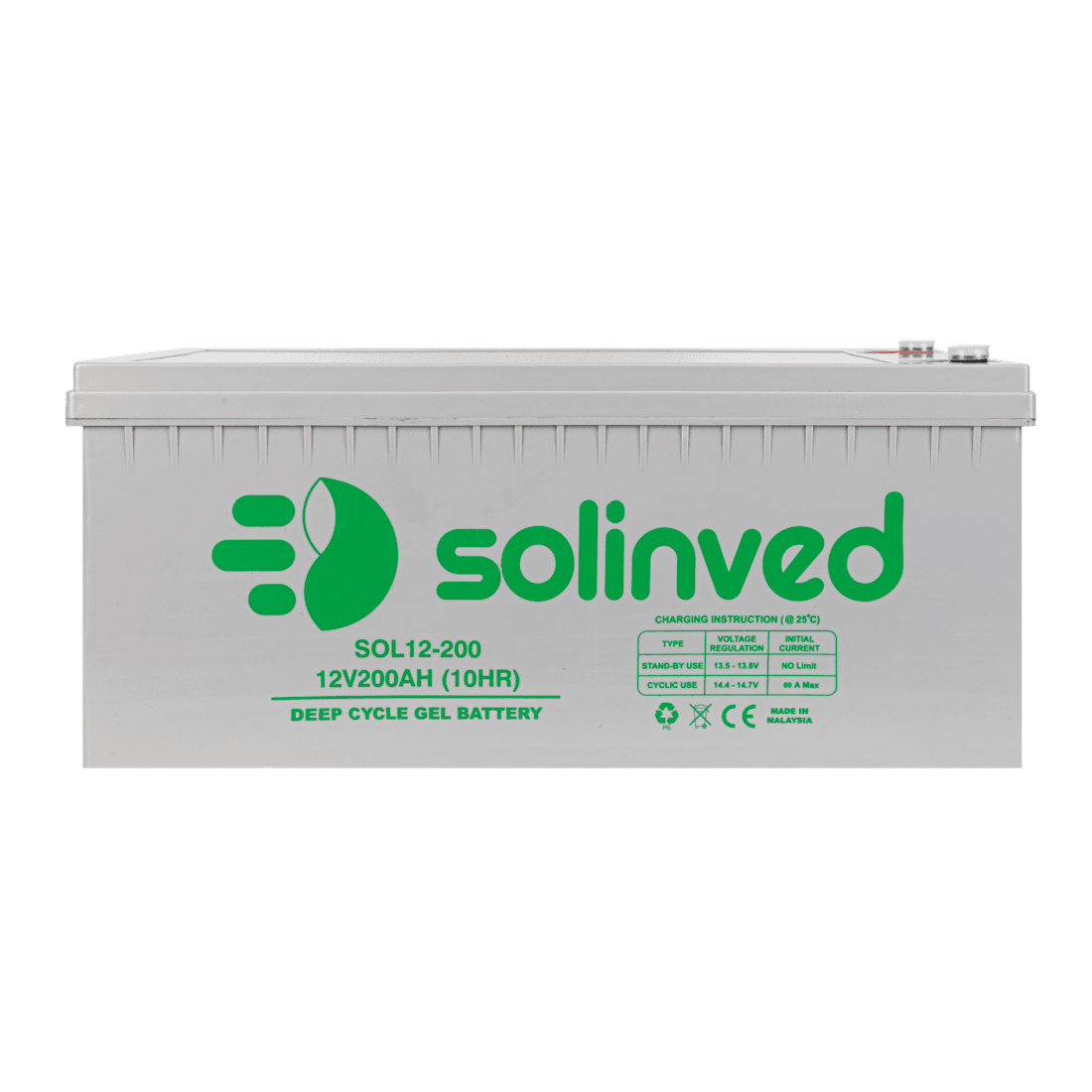 Solinved 12 V 200Ah Jel Akü